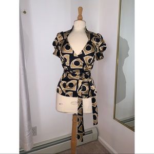Diane Von Furstenburg Pattern Silk Top
